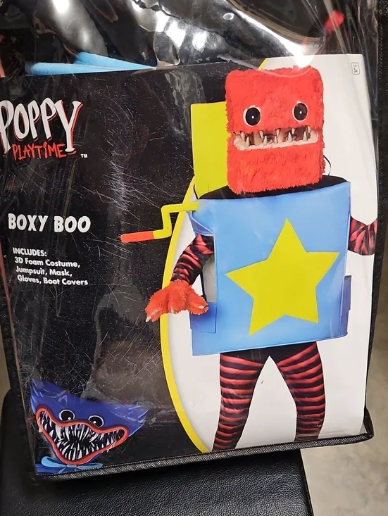 Spirit Poppy Playtime Boxy Boo Kids Costume - Red, Blue, Yellow