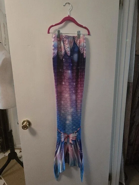ShePretty Girls' Ombre Mermaid Tail In Pink, Purple & Blue