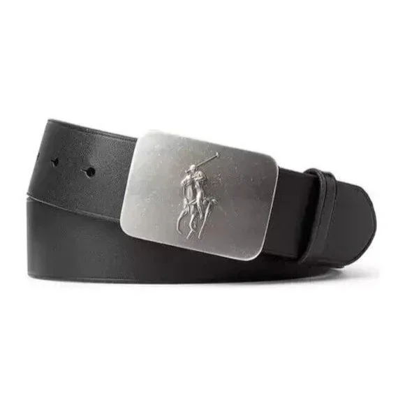 Polo Ralph Lauren Pony Plaque Leather Belt