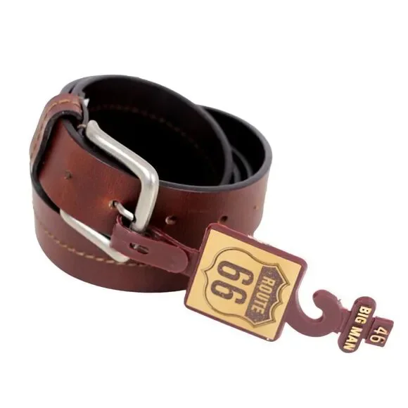 NWT Route 66 BROWN GENUINE LEATHER 1 1/4