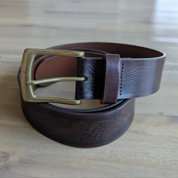 Wrangler Vintage Western Leather Men's Belt (Size 40)‎