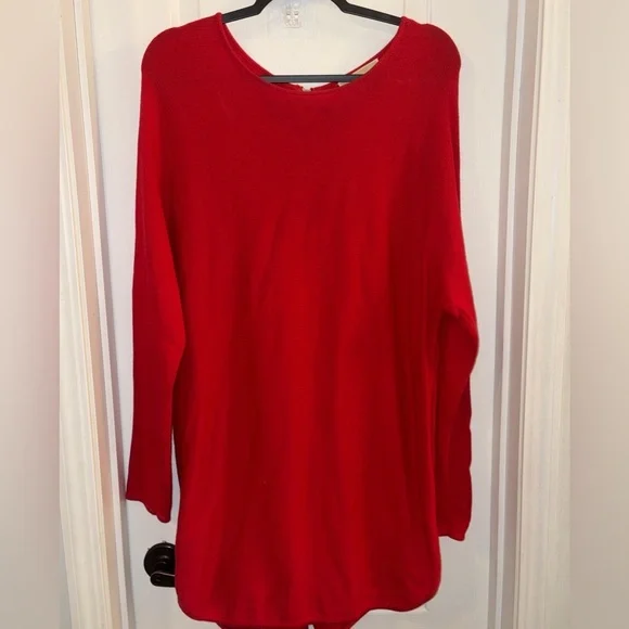 Michael Kors Vibrant Red Crew Neck Sweater Dress