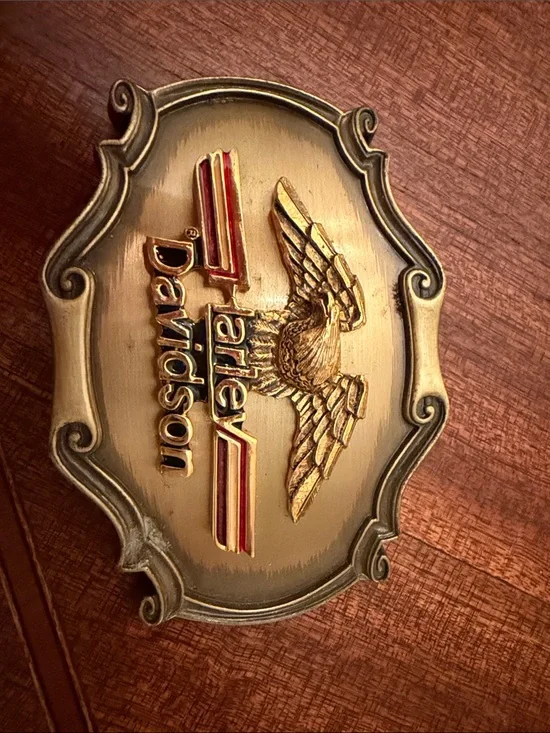 Harley-Davidson Gold and Red Eagle Belt Buckle