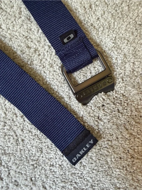 Vintage‎ Y2K Oakley Industrial Tech Web Belt Metal Buckle Cyber Grunge