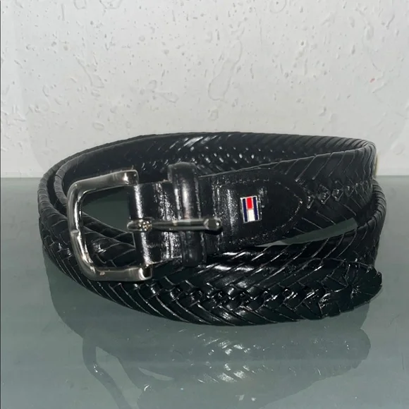 Tommy Hilfiger bonded leather braided belt