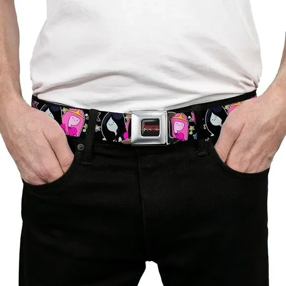 Adventure Time Pink and Black Belt Unisex