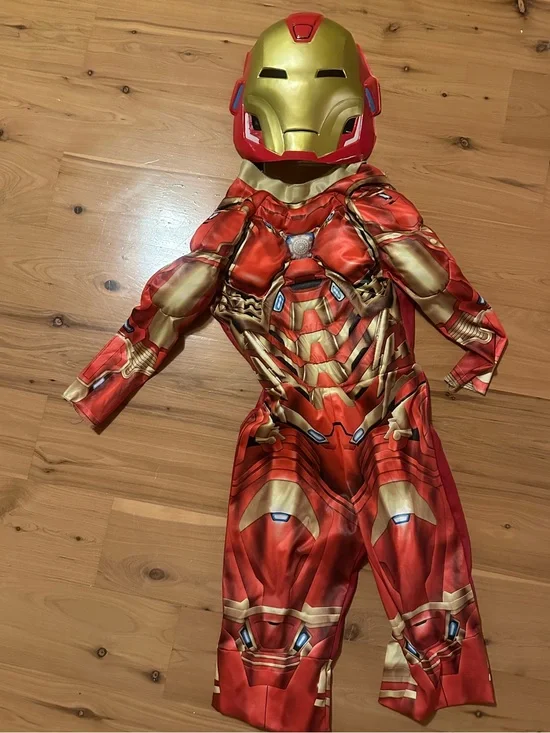 Kids Red and Gold Ironman Costume with Mask