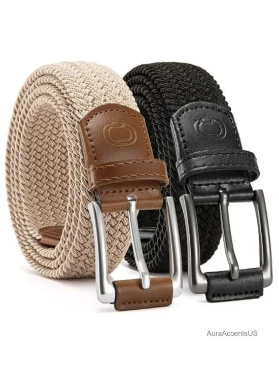 Stretch Elastic Belt, Adjustable No-Hole Golf Casual