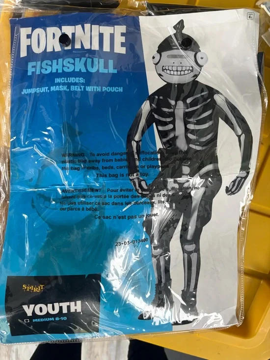 Fortnite Fishskull Costume Set - Black & White