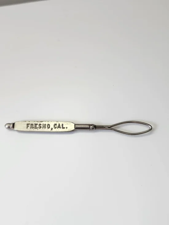 Antique Advertising Button Hook - THE FASHION SHOP - Fresno, CA - Early 1900s