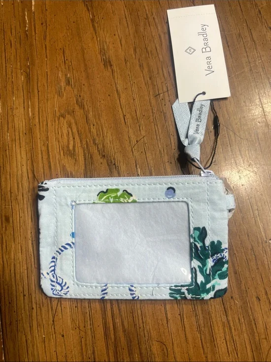 Vera Bradley Light Blue Floral ID Wallet