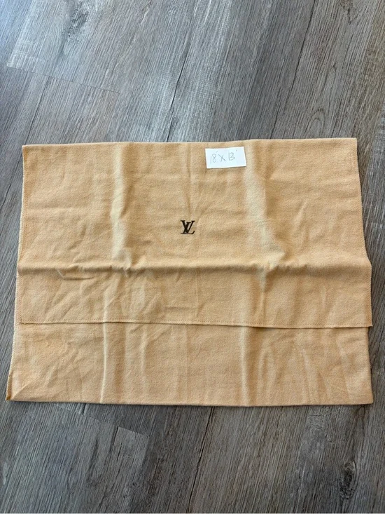 Louis Vuitton Tan Dust Cover with Black LV Emblem