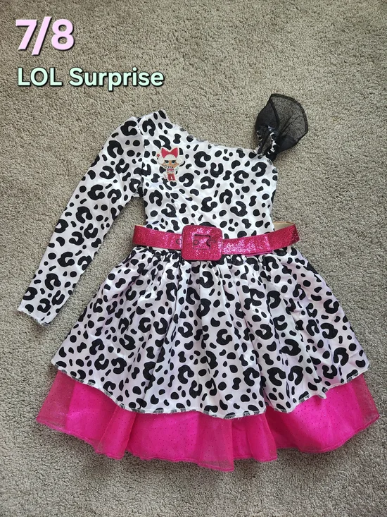 L.O.L. Surprise! One-Shoulder Dress Halloween Costume - Girls Youth Size 7 / 8