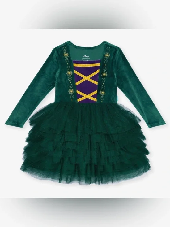Posh Peanut- Disney Hocus Pocus Winifred, Velour Tulle Dress, 2T