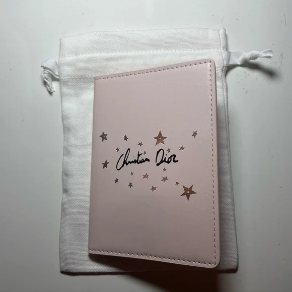 Dior Blush Pink Starry Passport Cover Case