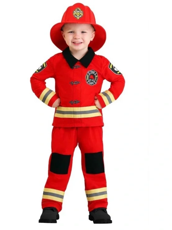 2-3T Firefighter Costume with Hat 🚒
