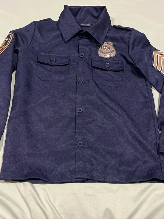 Spirit Halloween Police Officer Costume Shirt, Child Sm