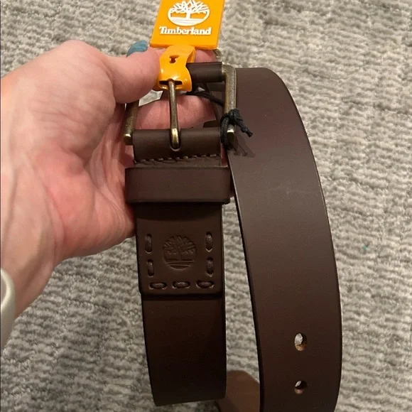 Timberland Brown Leather Belt for Men S 30-32