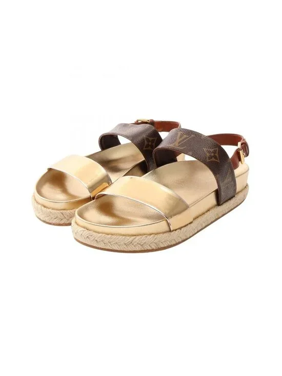 Louis Vuitton Sandals Odyssey Line Monogram Espadrilles Canvas Leather