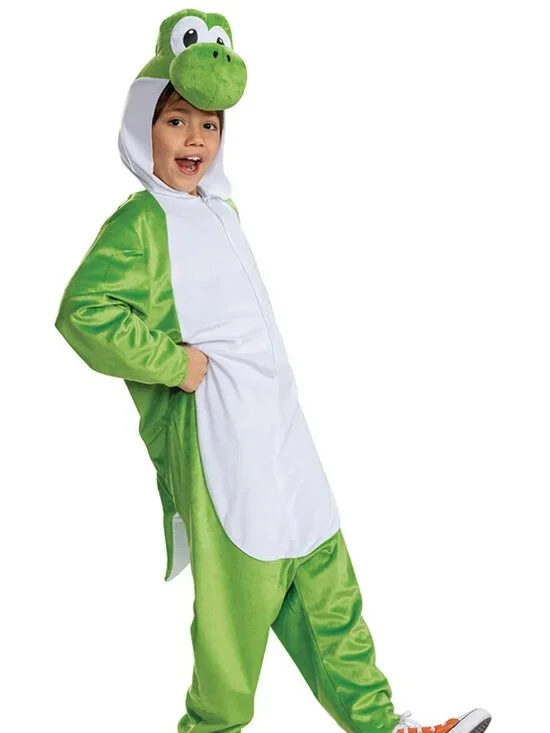 Yoshi Hooded Jumpsuit Child Costume (Medium 7-8)