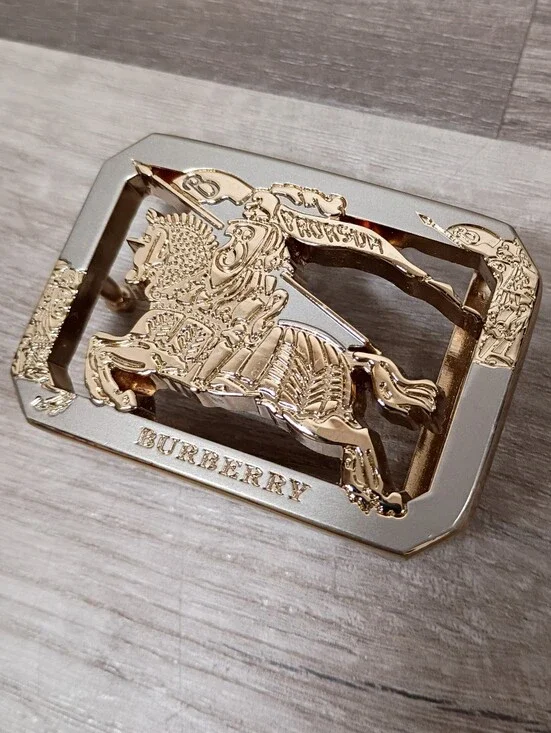 Designer Inspired PRORSUM Knight Horse Silver Gold Brass Tone Metal Belt Buckle