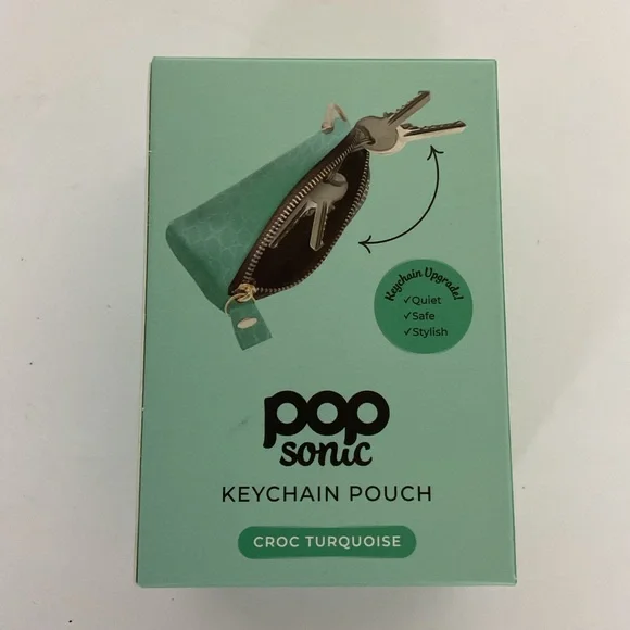 Pop Sonic. vegan Leather Keychain Chain Mini Coin Purse NWT