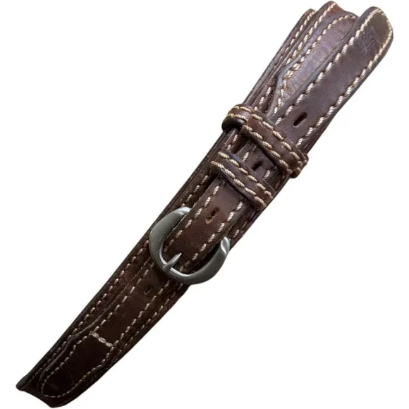 Duluth Trading Co Mens Ranger‎ Belt Brown Leather Contrast Stitching Size 46