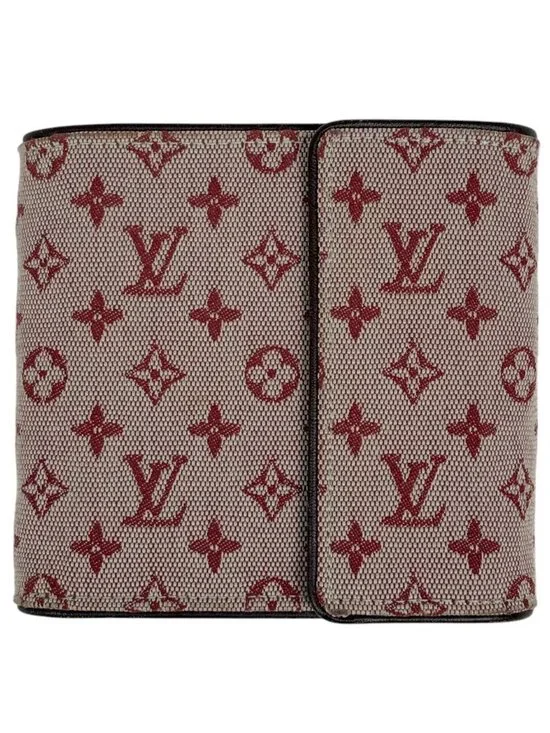 Louis Vuitton Portobiert Cles Monet Trifold Wallet Monogram Mini Cerise