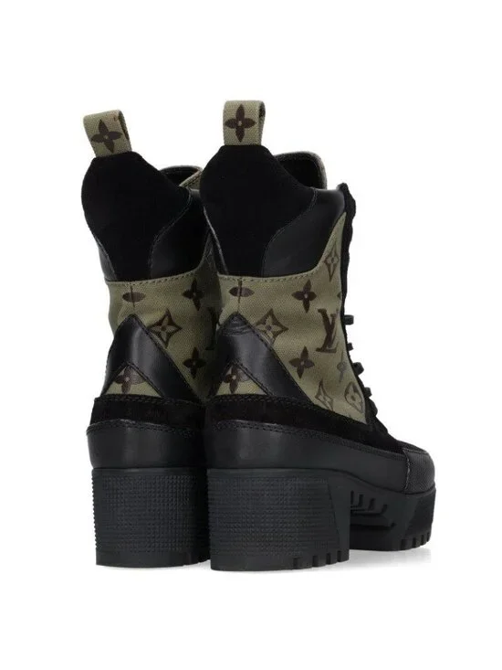 Louis Vuitton Laureate Line Monogram Platform Boots