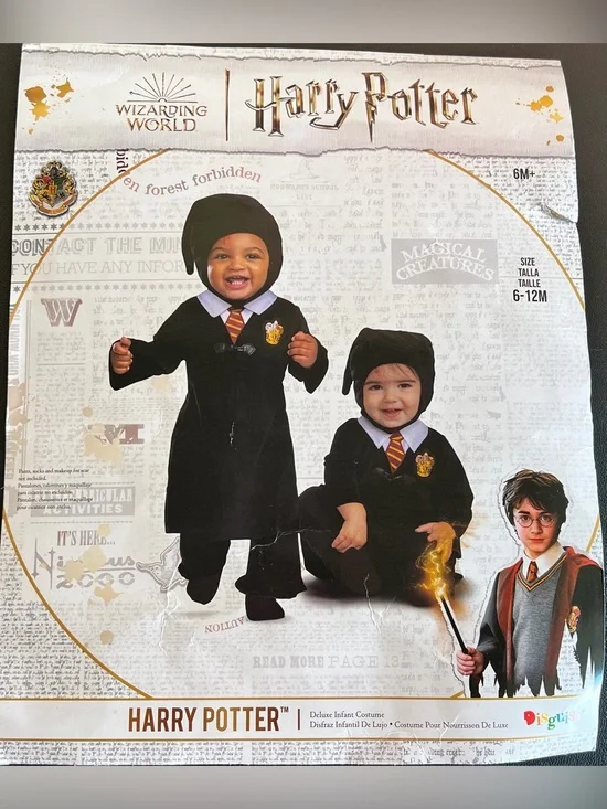 Wizarding World Harry Potter Infant Baby Cosplay Halloween Costume Size 6-12M,