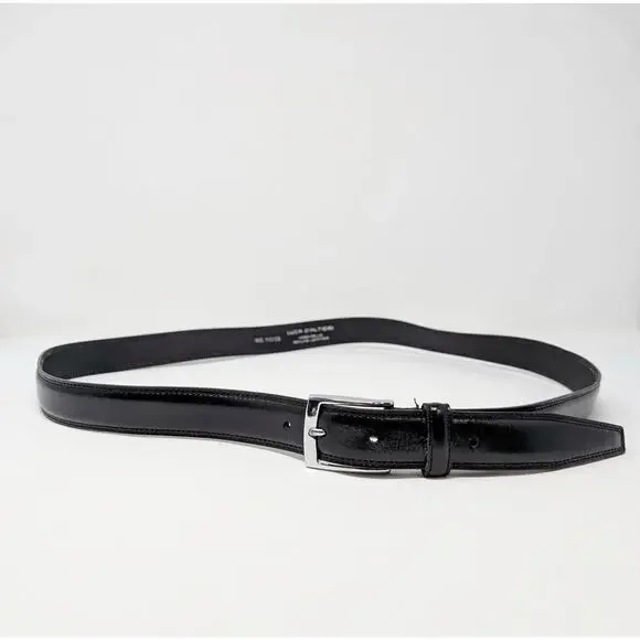 Luca D'Altieri Dress Belt Black Leather Men's 110/125 44