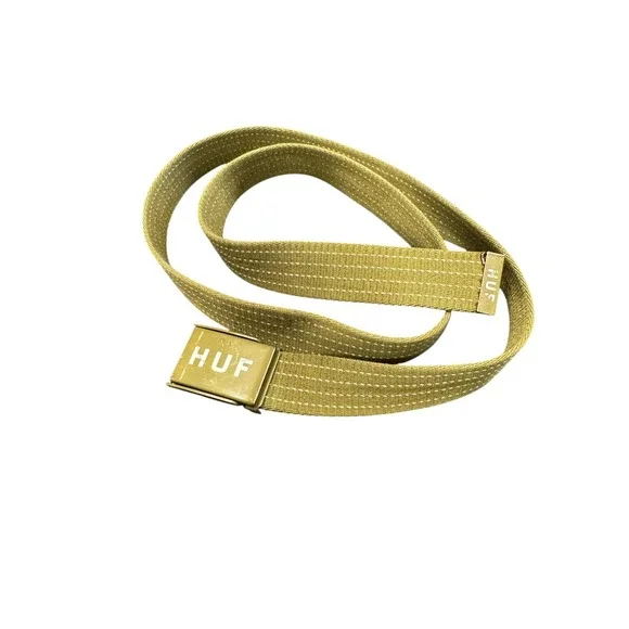 HUF Web Belt Mens OS Olive Green Good Bottle Opener Buckle Skater Streetwear