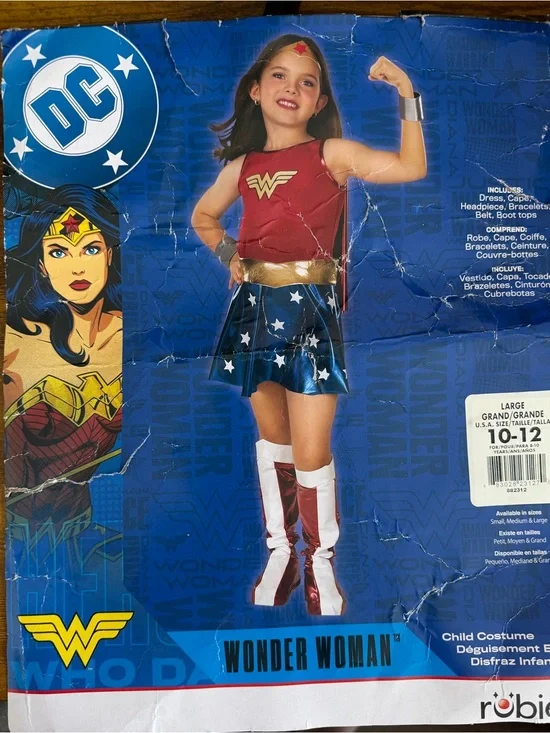 Rubies Wonder Woman Costume Child Large DC Comics Halloween Dress & Boot Covers
