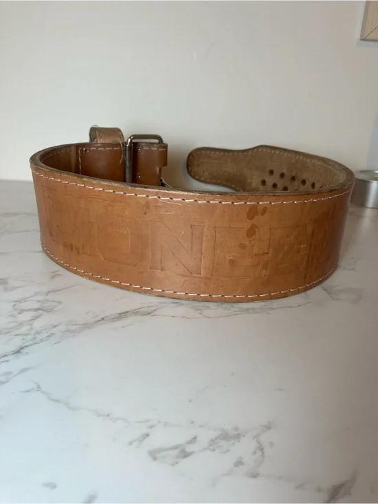 Pioneer Leather Weightlifting Belt Small Vintage Powerlifting 4in Wide 10mm