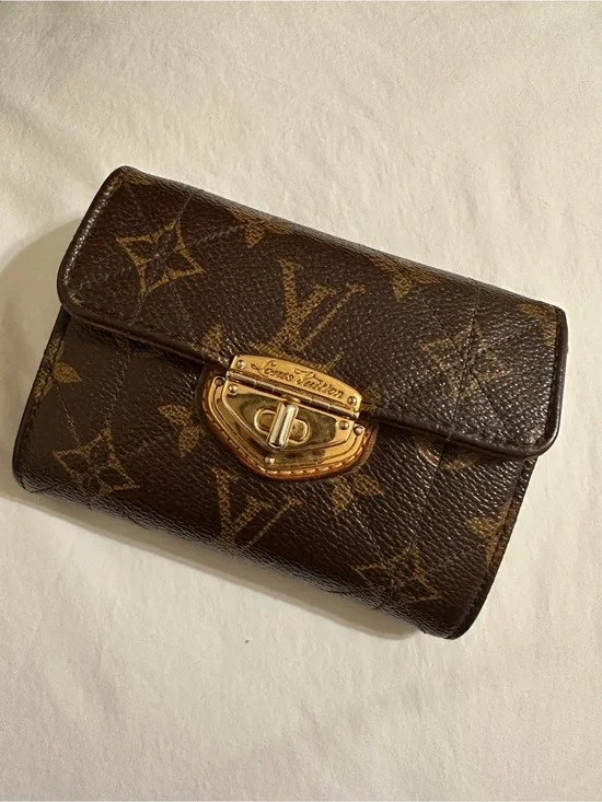 Louis Vuitton Monogram Small Compact Lock Portefeuille Bifold Wallet