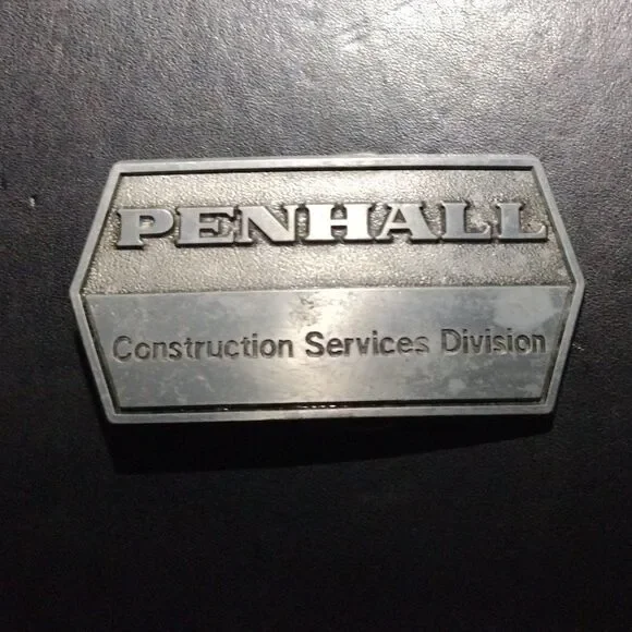 Vintage PENHALL Construction Service Division Belt Buckle