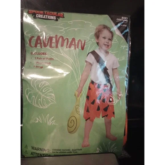 Spooktacular Creations Caveman Costume Toddler 3T 3-4 Years Club Pants