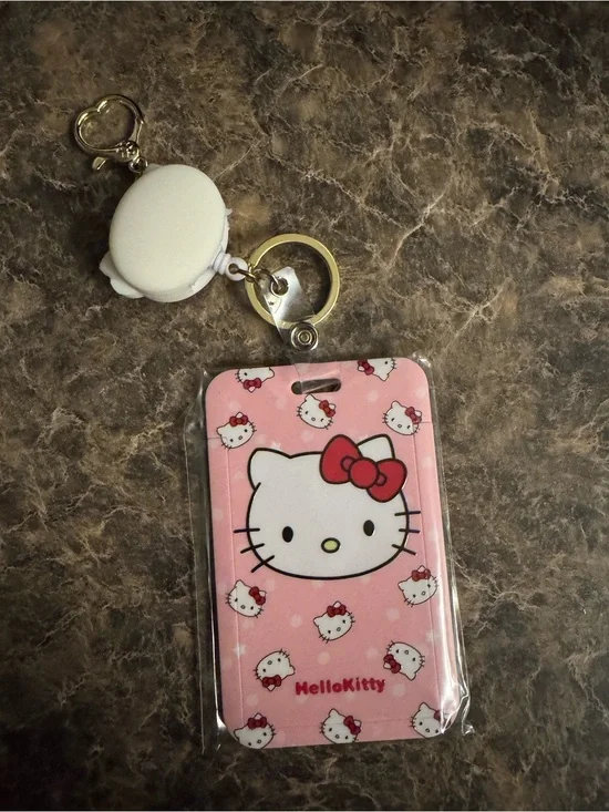 Hello Kitty Pink ID Badge Holder with Keyring