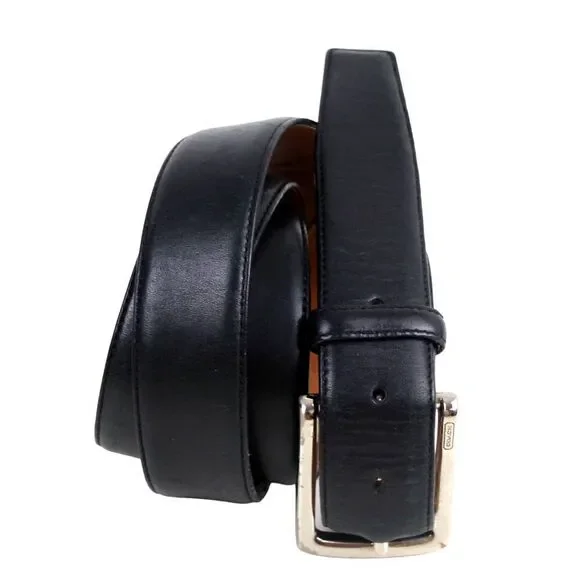 Coach BLACK GENUINE LEATHER 1 1/4