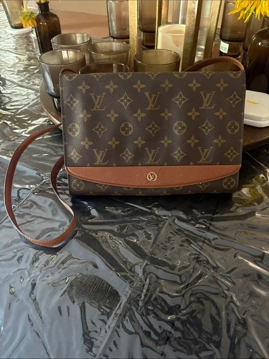 Louis Vuitton Monogram Crossbody in Brown and Tan