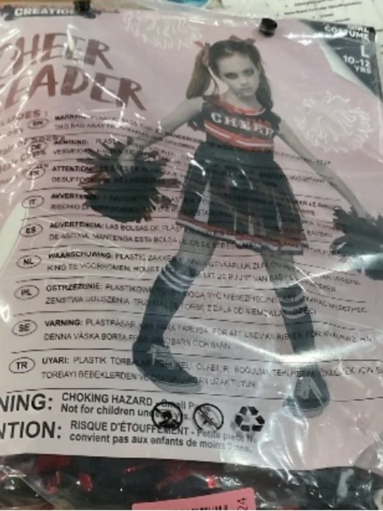 Spooktacular Creations Halloween Cheerleader Costume For Girls, Kids size L