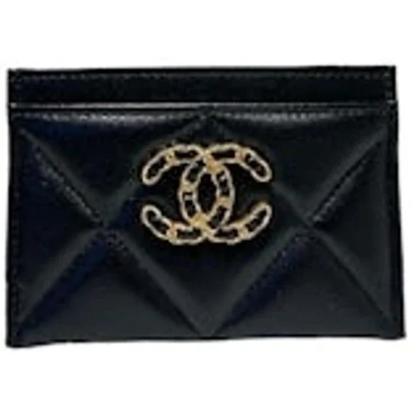 Chanel 19 Card‎ Holder Black OS New With Tags