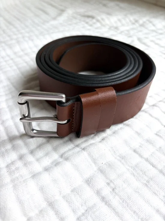 Polo Ralph Lauren Men’s Brown Leather Belt Silver Buckle Size 52 130 XL Big Tall