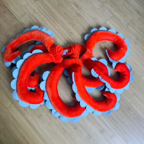 Kids Hanna Andersson Octopus Tentacles Costume Belt OS Stretchy Orange Blue