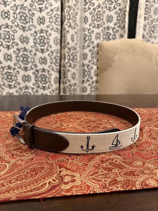 Penguin Men's Size 32 Khaki Boat & Anchor Belt MSRP $60