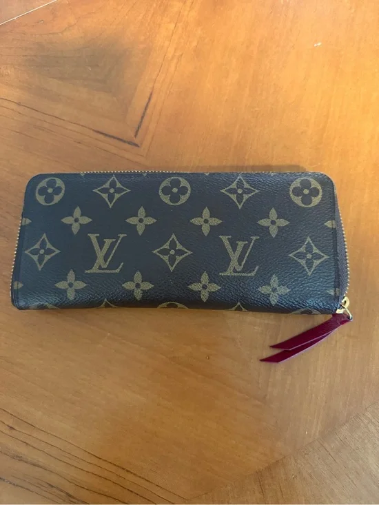 Louis Vuitton Monogram Zip Around Clemence Wallet - Brown & Fuschia