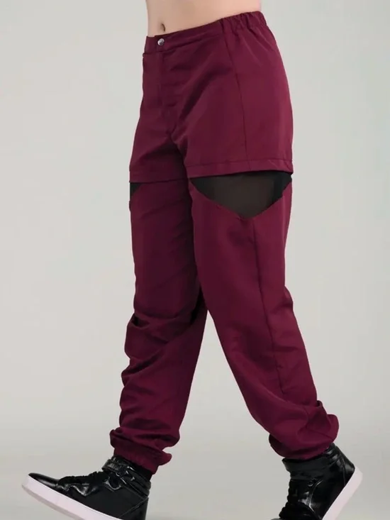 Weissman Mixify Mesh Panel Joggers Black Cherry Adult Medium