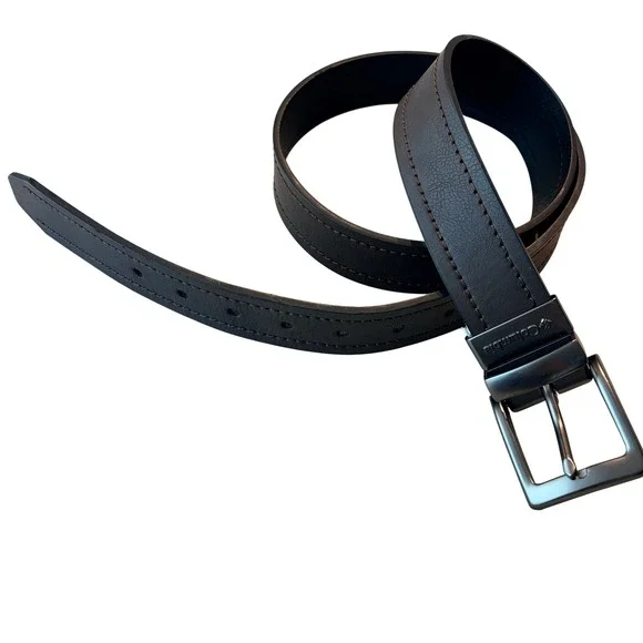 Columbia Reversible Buck Leather Top Belt 38 Brown/Black 11CO02F4