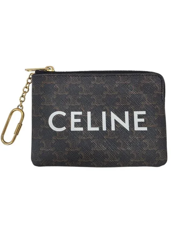 Celine Triomphe Key Ring Coin Case
