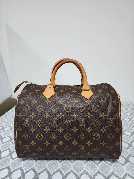 LOUIS VUITTON Monogram Speedy 30 Brown/Beige